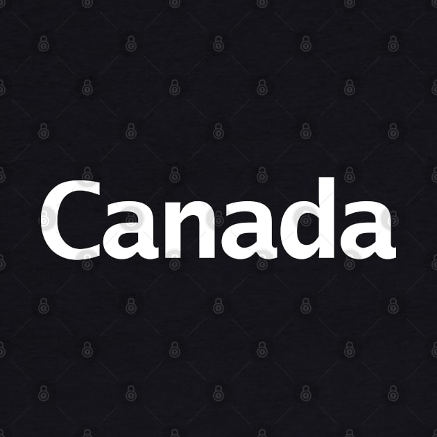 Canada Minimal Typography White Text by ellenhenryart